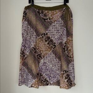 Y2K Xhileration Patchwork Boho Midi Skirt